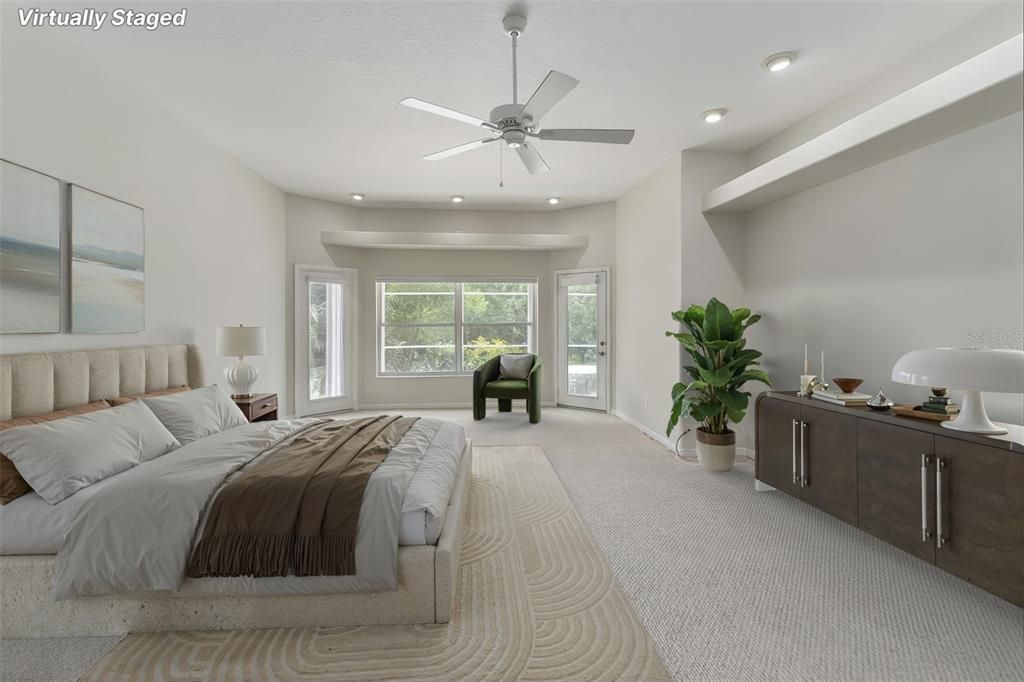 Bedroom, Interior, Recessed Lighting