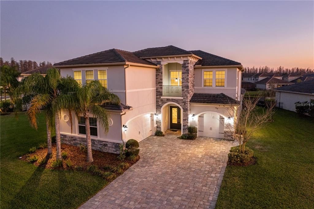 Attached, Backyard, Exterior, Facade, Mediterranean
