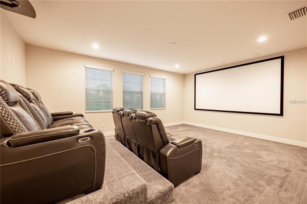 Home Theatre Room, Interior, Projection Screen, Recessed Lighting, Theatre Room