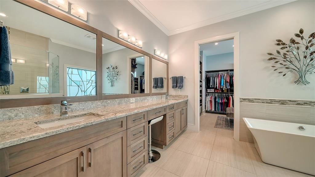 Bathroom, Dual Sink Vanities, Free Standing Baths, Interior