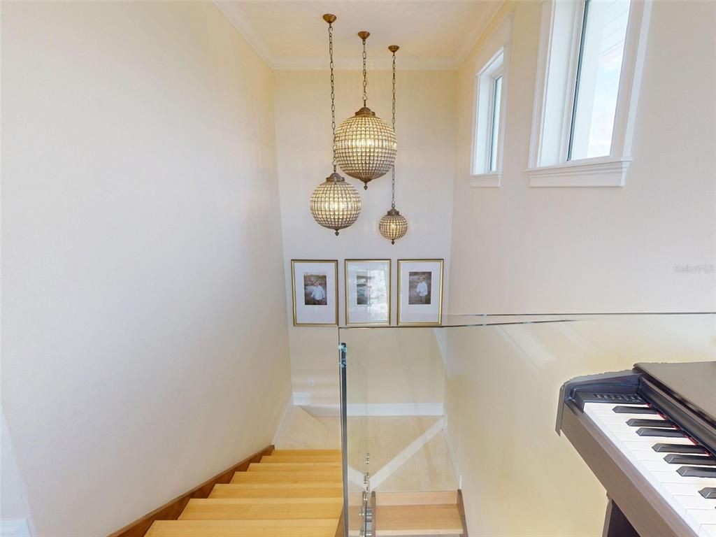 Interior, Pendant Lights, Piano, Wood Texture Flooring
