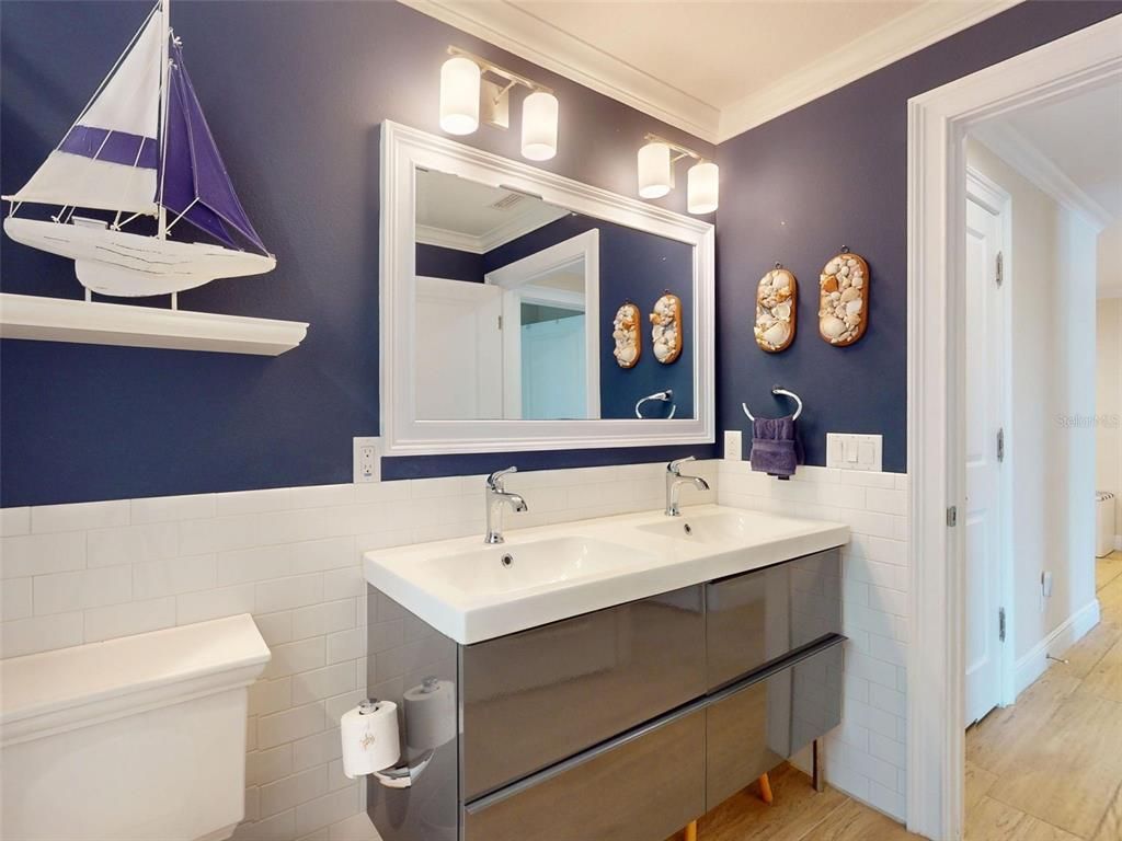 Bathroom, Interior, Wood Texture Flooring