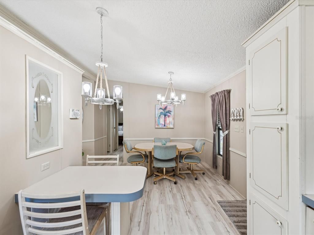 Chandelier, Dining room, Interior, Pendant Lights, Wood Texture Flooring