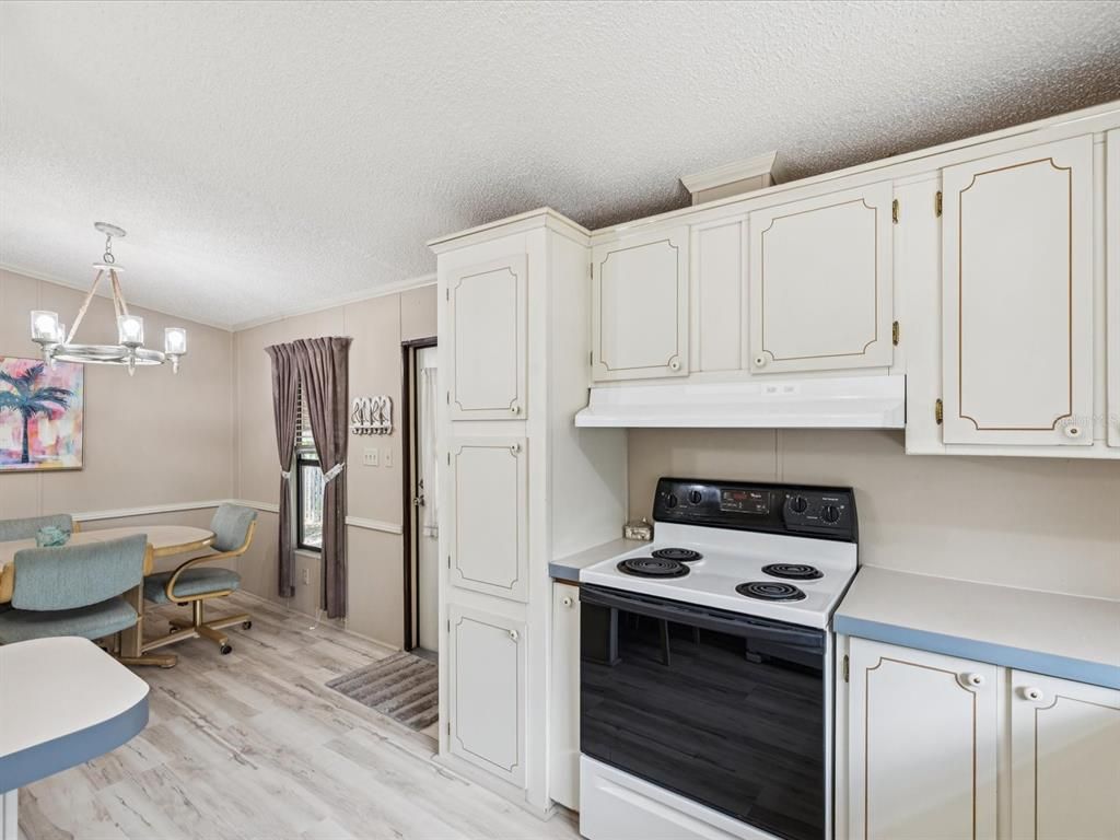 Chandelier, Interior, Kitchen, Pendant Lights, Wood Texture Flooring