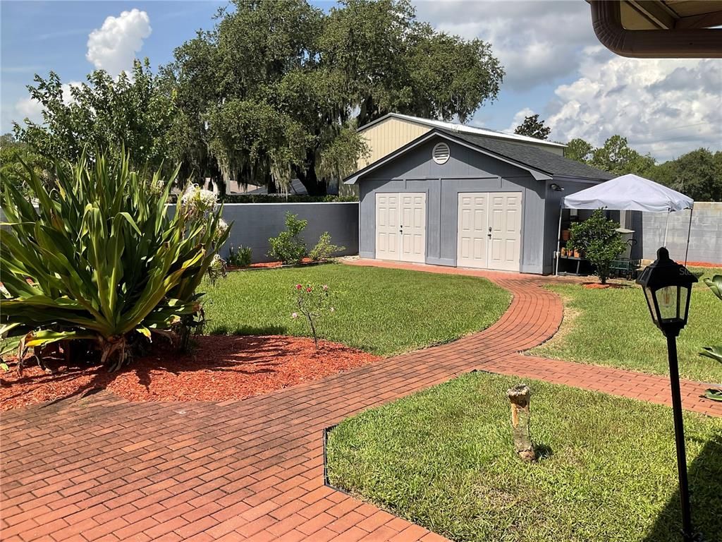 Backyard, Detached Garage, Exterior