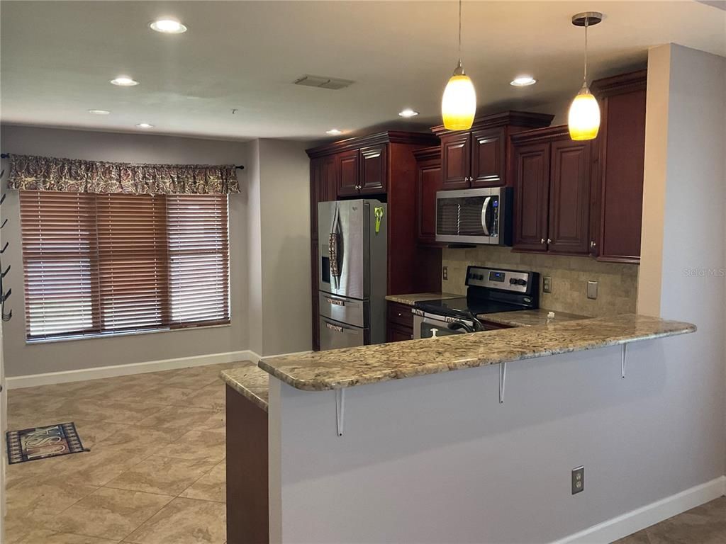 Interior, Kitchen, Pendant Lights, Recessed Lighting, Stainless Steel Appliances