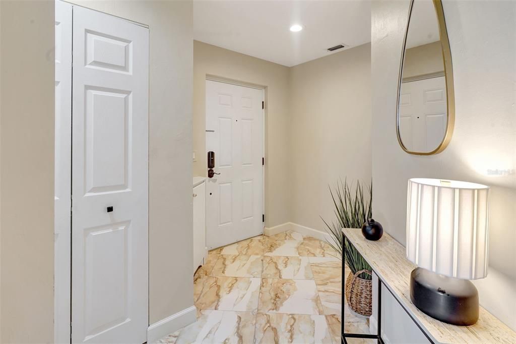 Bathroom, Interior, Marble, Recessed Lighting