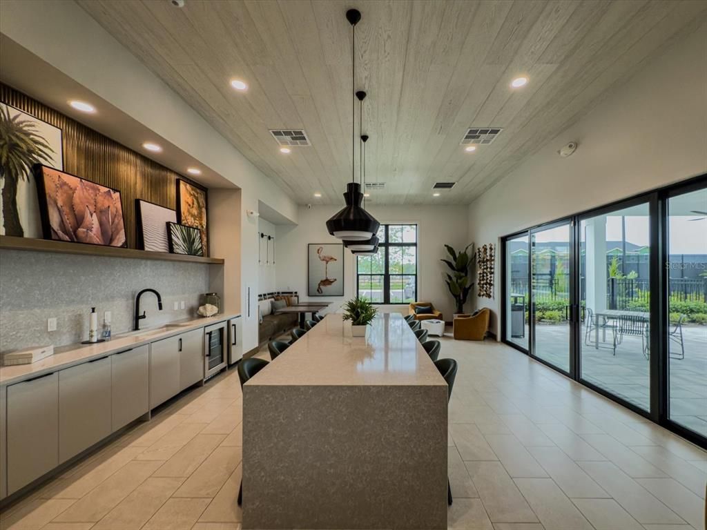 Interior, Kitchen, Pendant Lights, Recessed Lighting, Wooden Ceilings