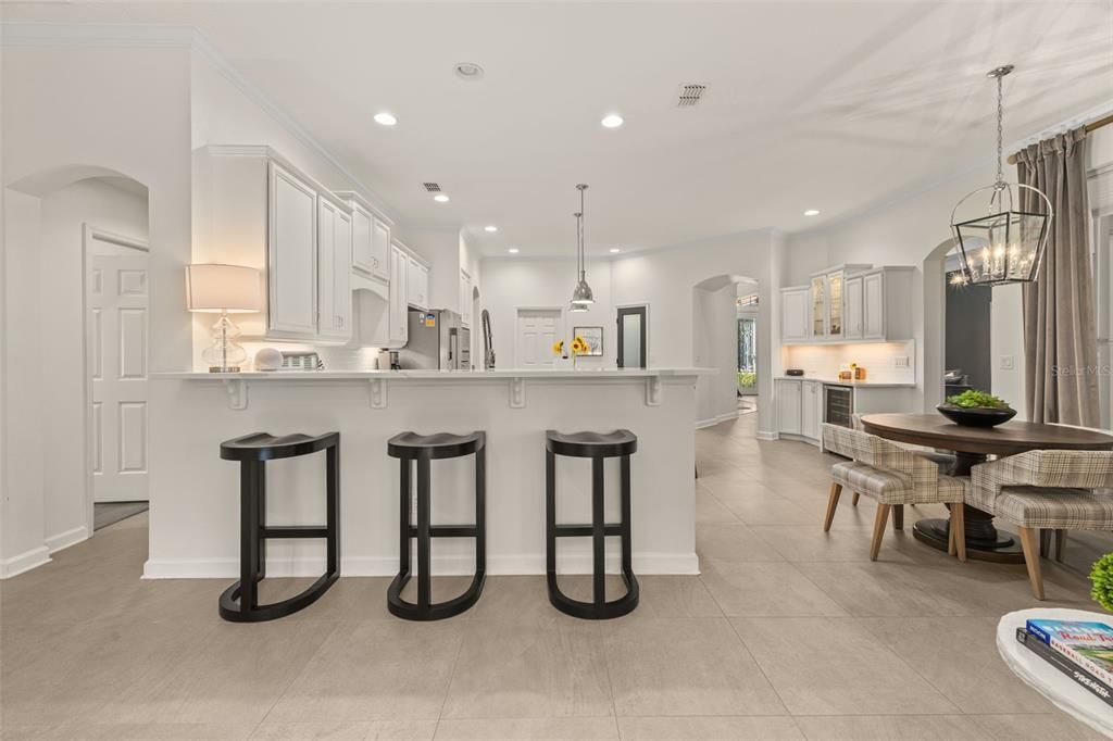 Dining room, Interior, Kitchen, Pendant Lights, Recessed Lighting