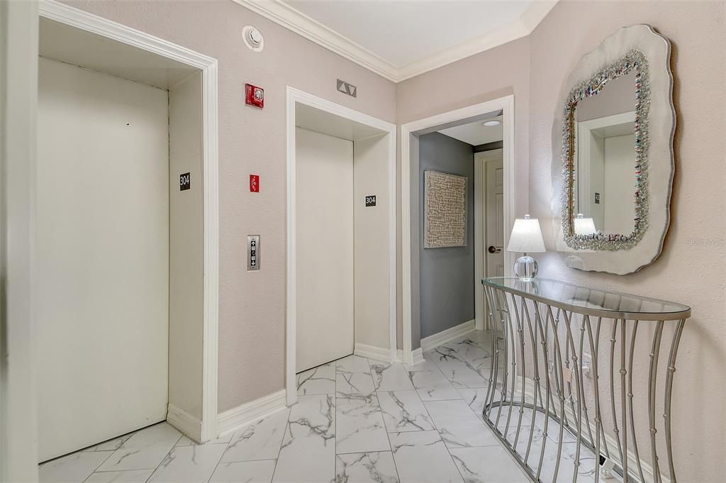 Elevator, Interior, Marble