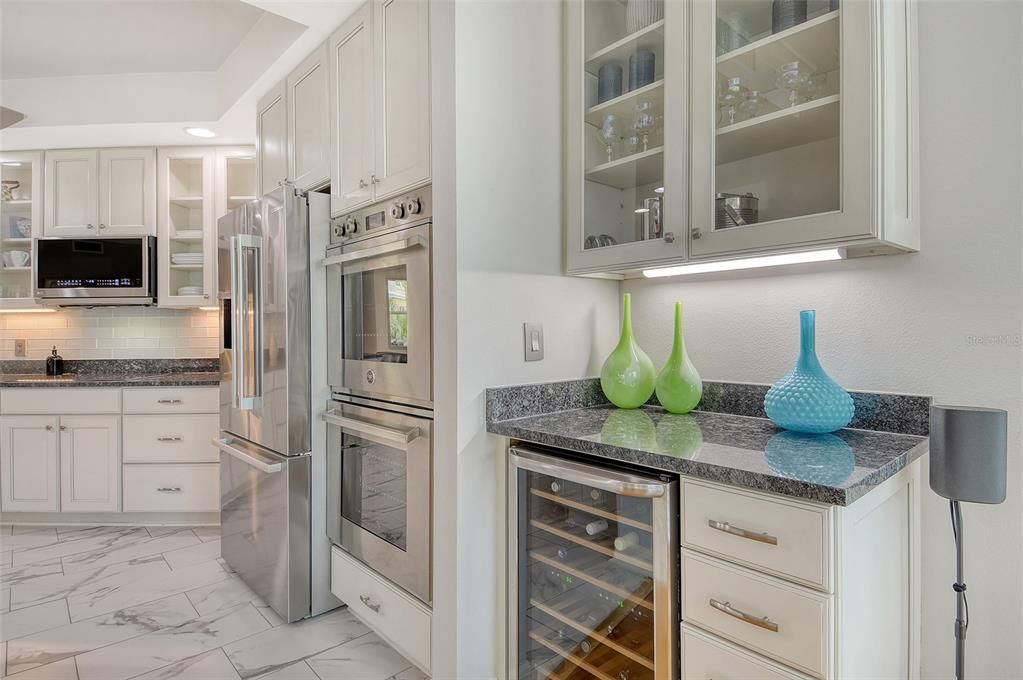 Interior, Kitchen, Marble, Recessed Lighting, Stainless Steel Appliances