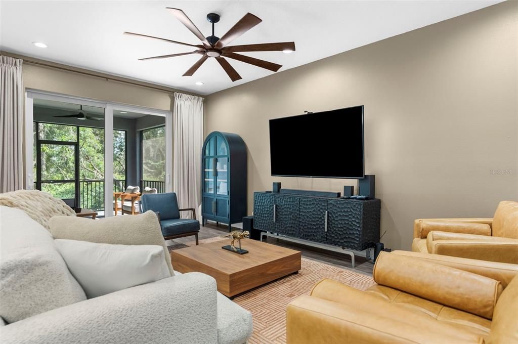 Interior, Living room, Recessed Lighting
