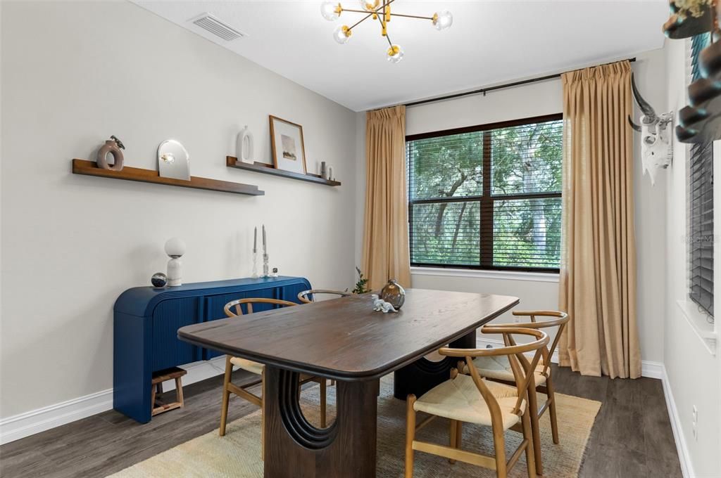 Dining room, Interior, Wood Texture Flooring