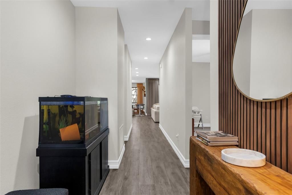 Interior, Recessed Lighting, Wood Texture Flooring