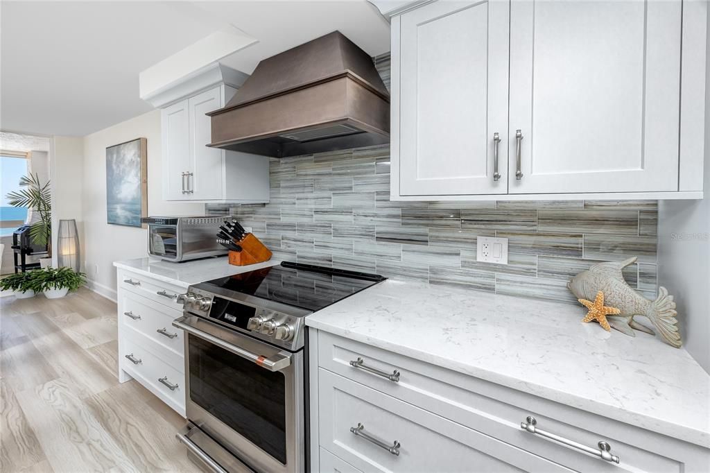 Interior, Kitchen, Stainless Steel Appliances, Water, Wood Texture Flooring