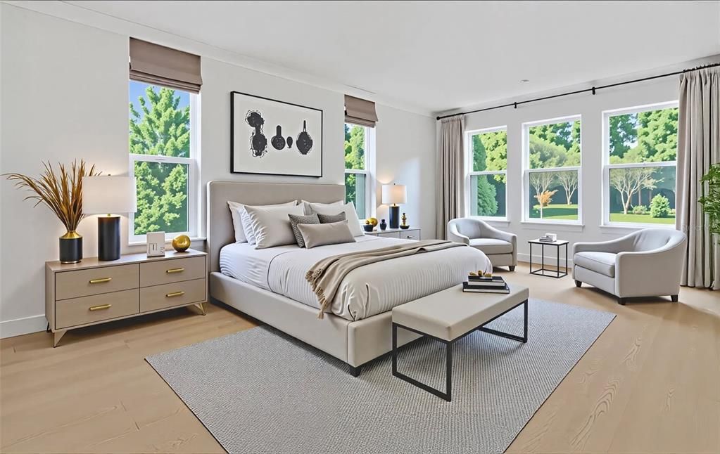Bedroom, Interior, Wood Texture Flooring
