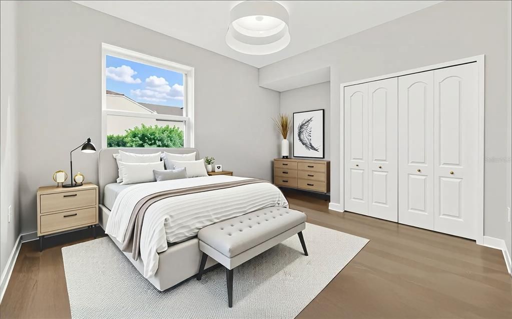 Bedroom, Interior, Wood Texture Flooring