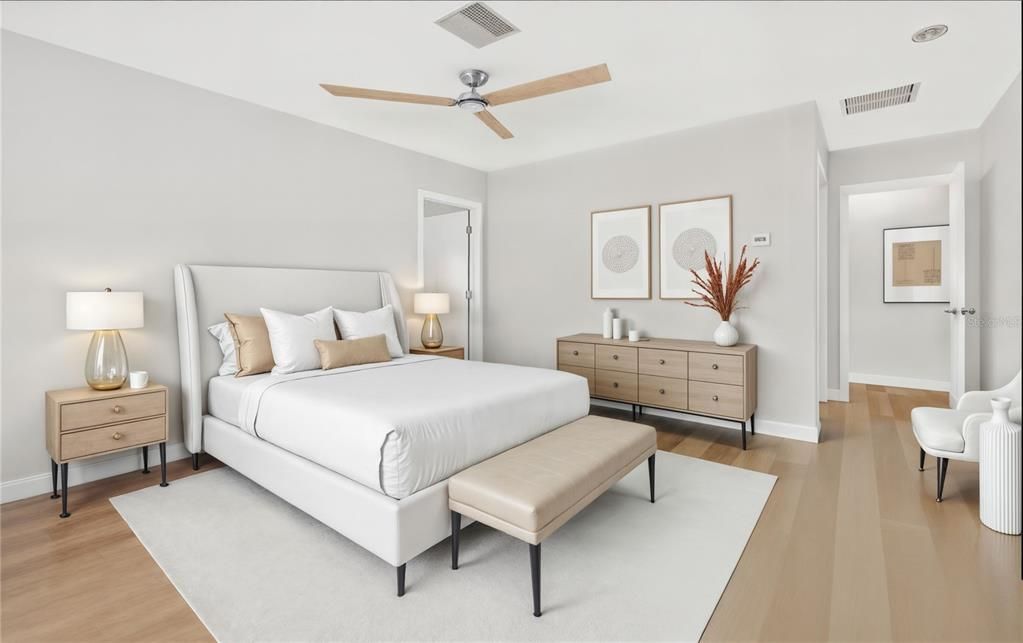 Bedroom, Interior, Wood Texture Flooring