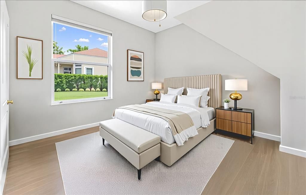 Bedroom, Interior, Wood Texture Flooring