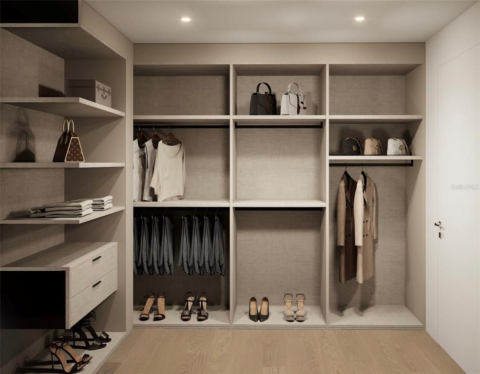 Interior, Recessed Lighting, Walk-in Closets, Wood Texture Flooring