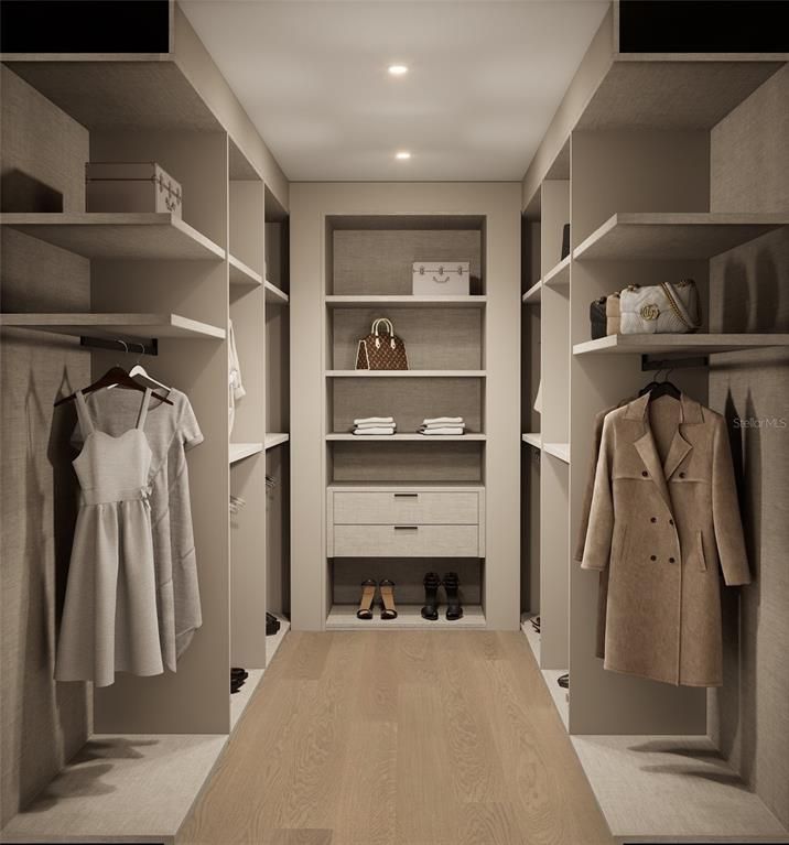 Interior, Recessed Lighting, Walk-in Closets, Wood Texture Flooring