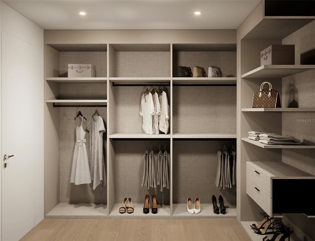 Interior, Recessed Lighting, Walk-in Closets, Wood Texture Flooring