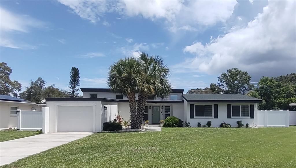 Attached, Backyard, Exterior, Facade, Solar Panels, Ranch