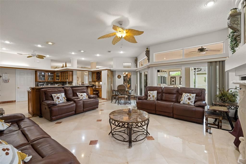 Interior, Kitchen, Living room, Recessed Lighting