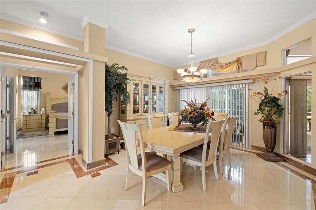 Chandelier, Dining room, Interior, Recessed Lighting