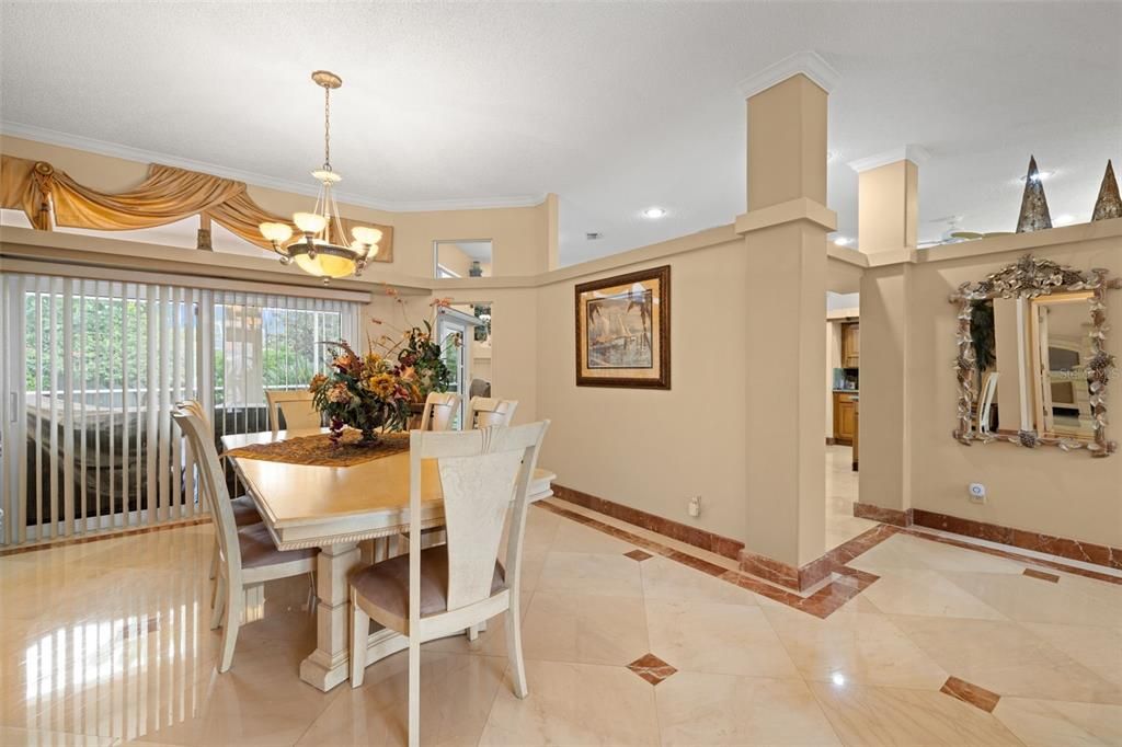 Chandelier, Dining room, Interior, Recessed Lighting