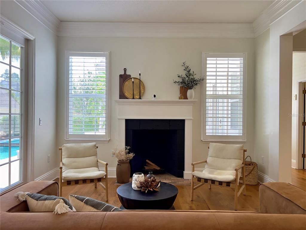Fireplace, Interior, Living room, Wood Texture Flooring