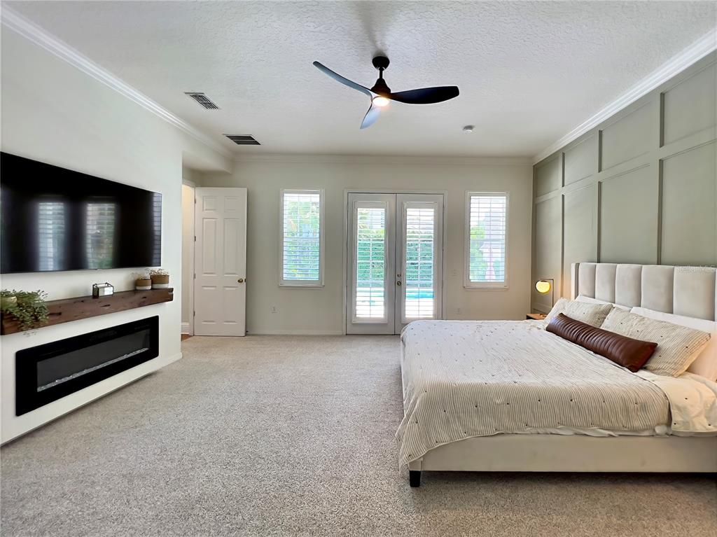 Bedroom, Fireplace, Interior