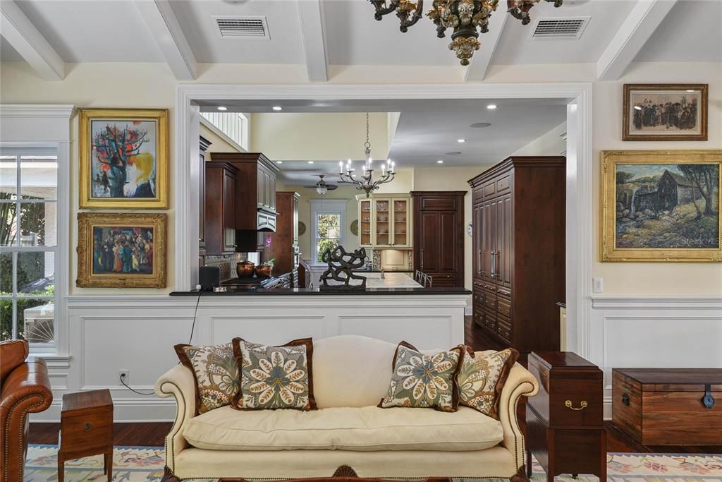 Chandelier, Interior, Kitchen, Recessed Lighting