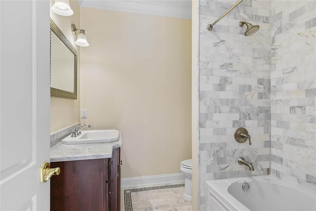 Bathroom, Interior, Marble Walls