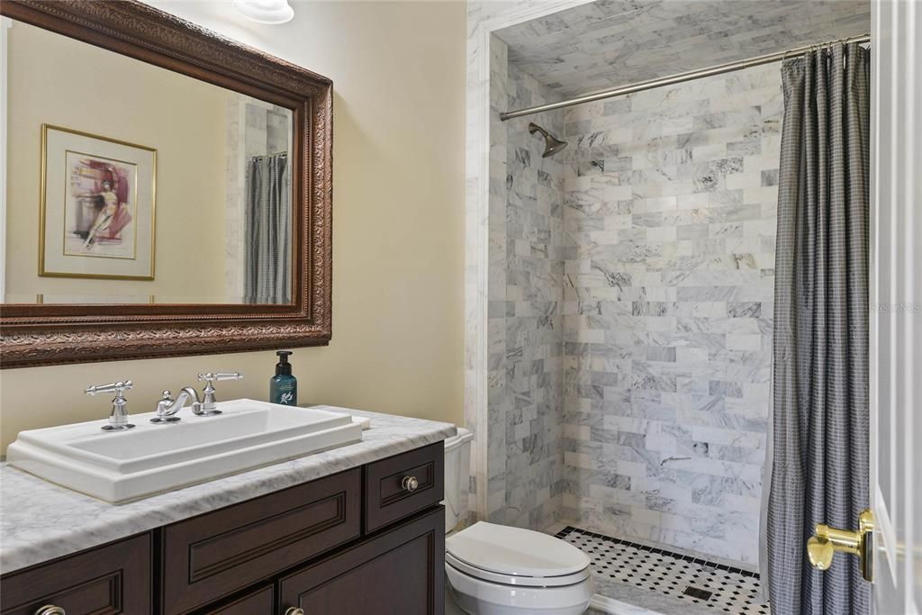 Bathroom, Interior, Marble Walls