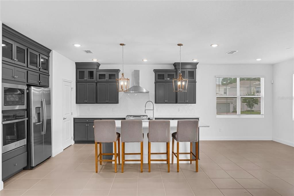 Interior, Kitchen, Pendant Lights, Recessed Lighting, Stainless Steel Appliances