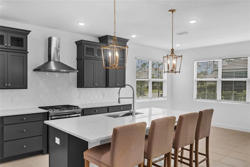 Interior, Kitchen, Pendant Lights, Recessed Lighting, Stainless Steel Appliances