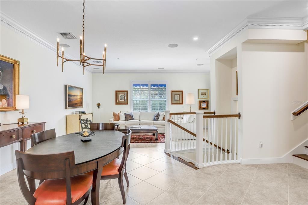 Chandelier, Dining room, Interior, Living room, Recessed Lighting