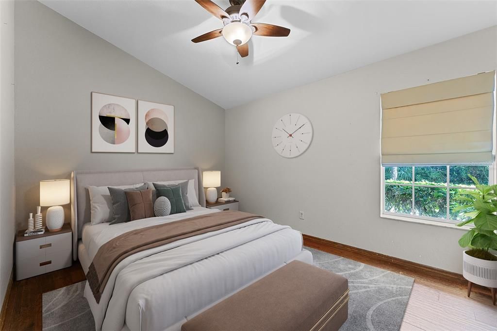 Bedroom, Interior, Wood Texture Flooring