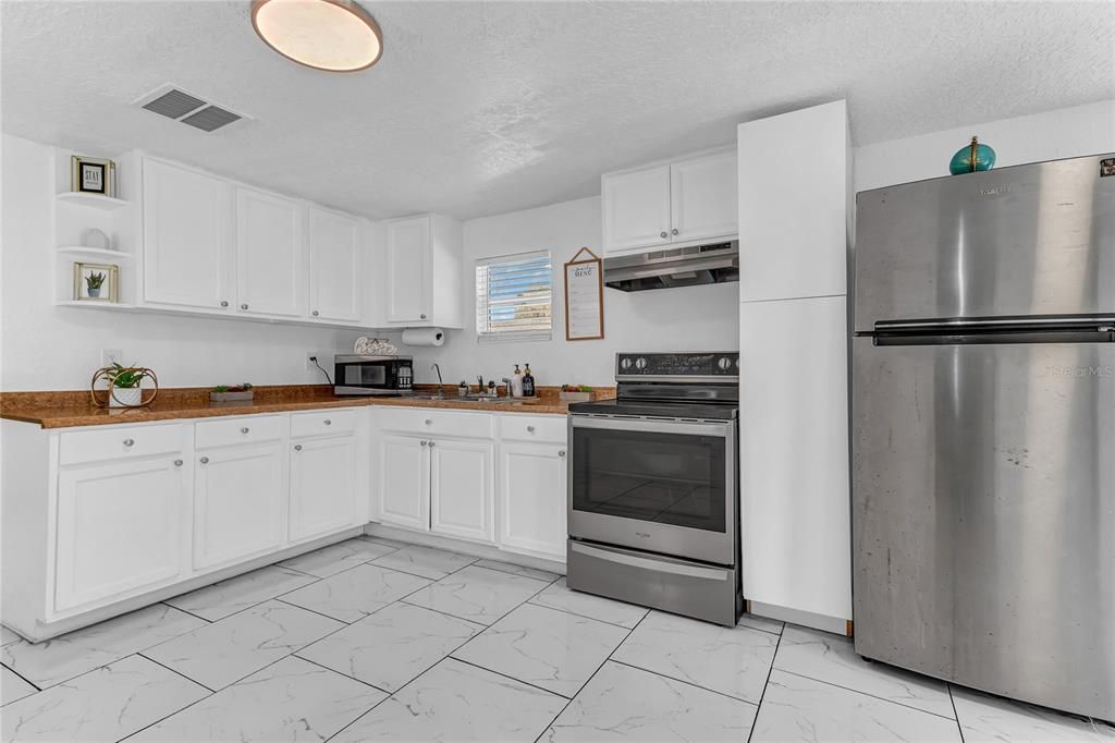 Interior, Kitchen, Marble, Stainless Steel Appliances