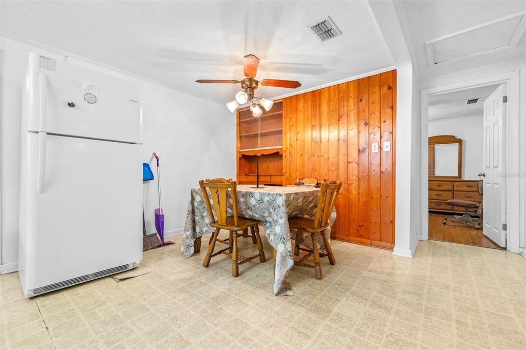 Dining room, Interior, Wood Texture Flooring, Wooden Walls