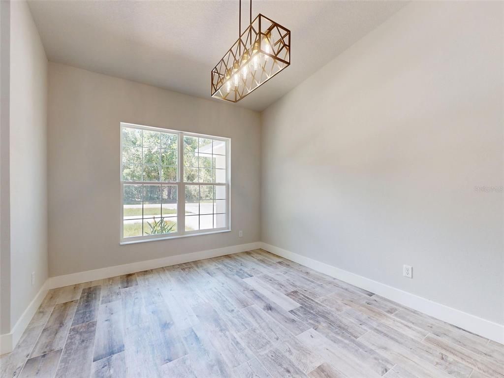 Chandelier, Empty room, Interior, Pendant Lights, Wood Texture Flooring