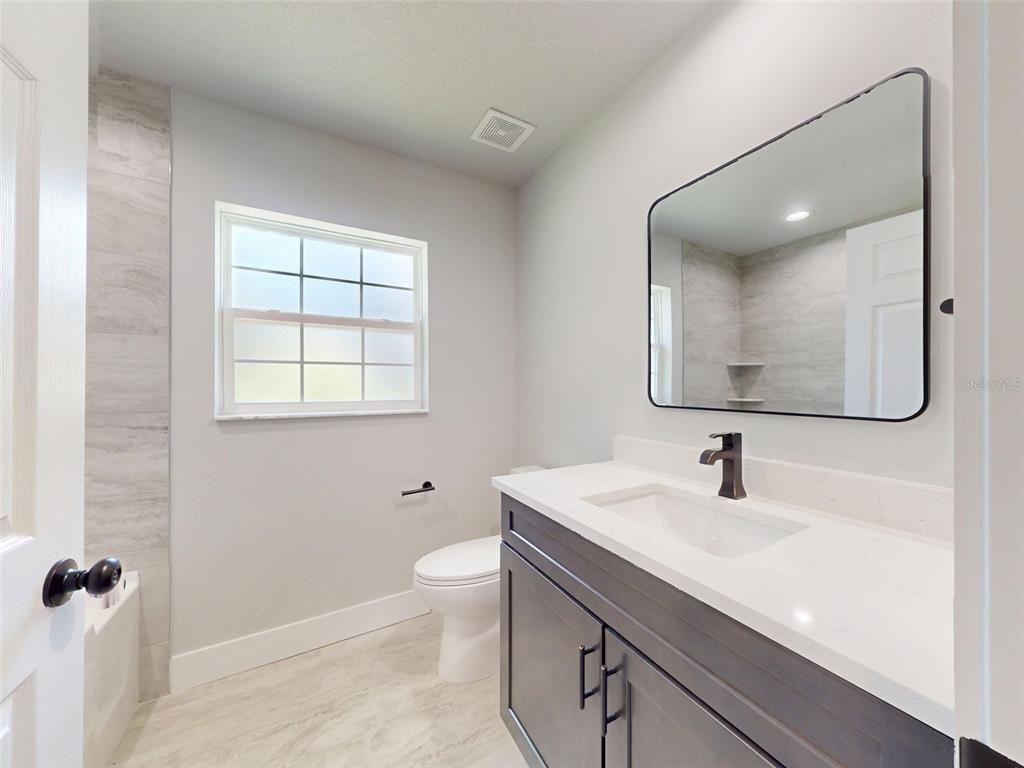 Bathroom, Interior, Marble, Recessed Lighting