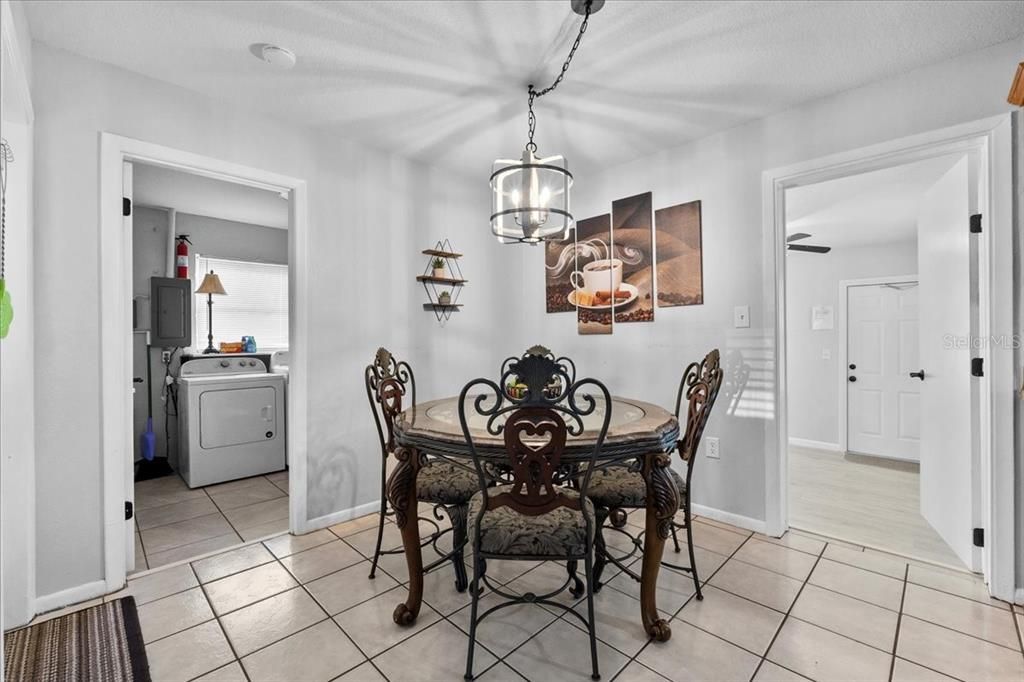 Dining room, Interior, Pendant Lights, Utility Closets, Washer