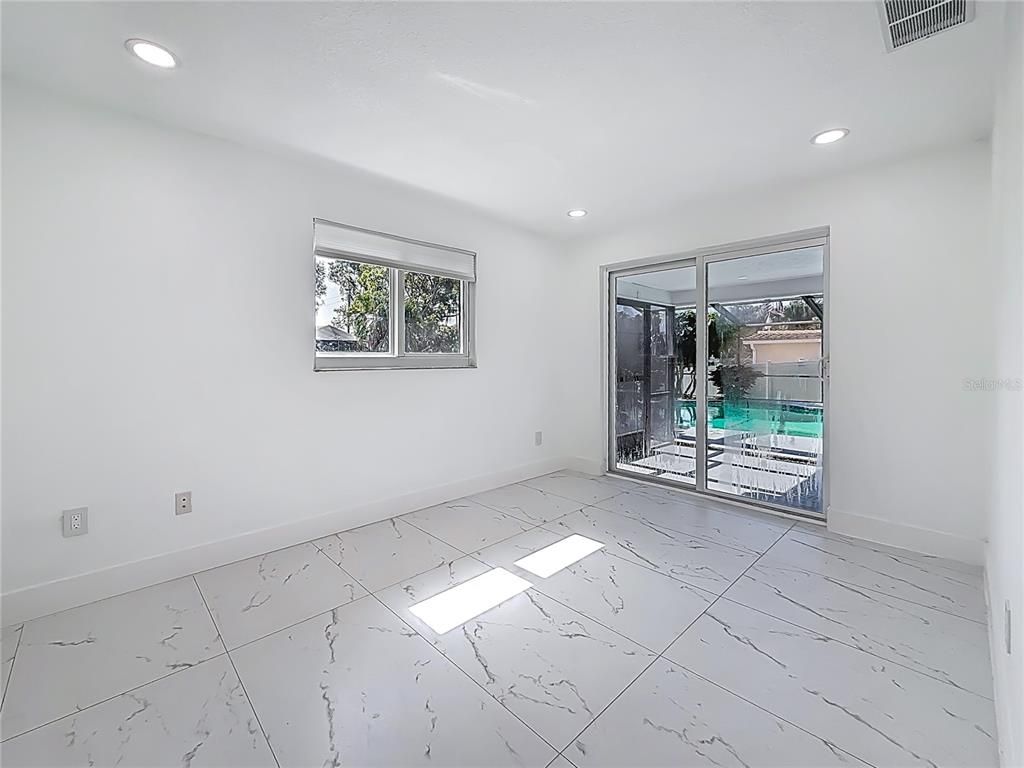 Empty room, Interior, Marble, Recessed Lighting