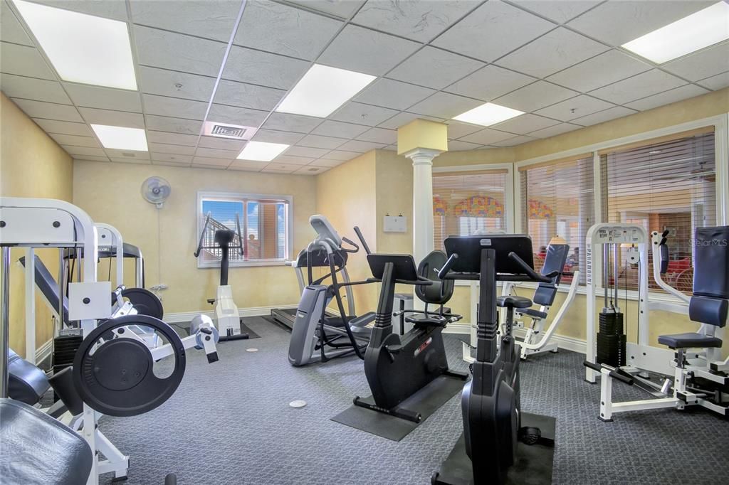 Fitness Equipment, Gym, Interior, Recessed Lighting