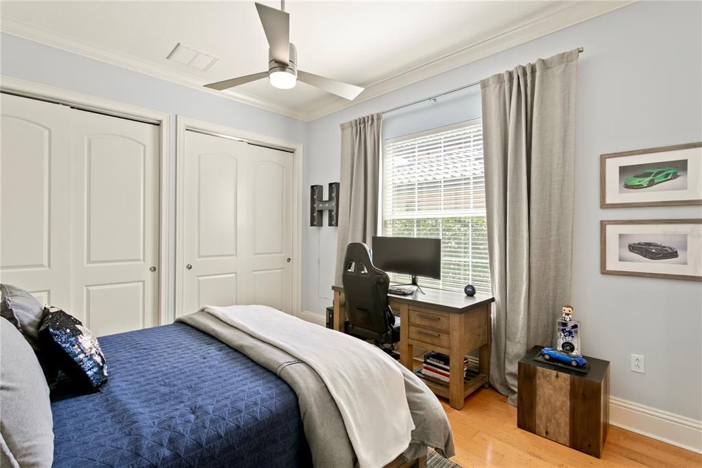 Bedroom, Home Office, Interior, Wood Texture Flooring