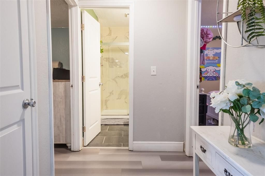 Bathroom, Glass Shower, Interior, Marble Walls