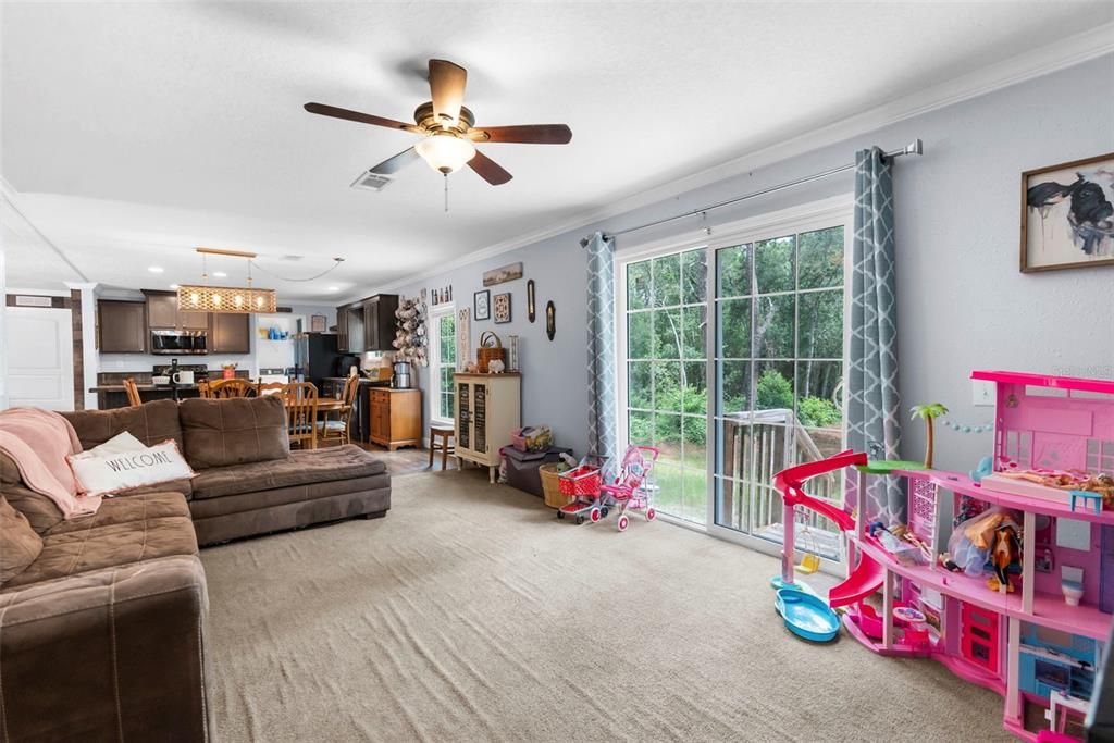 Dining room, Interior, Kitchen, Living room, Pendant Lights, Recessed Lighting, Stainless Steel Appliances