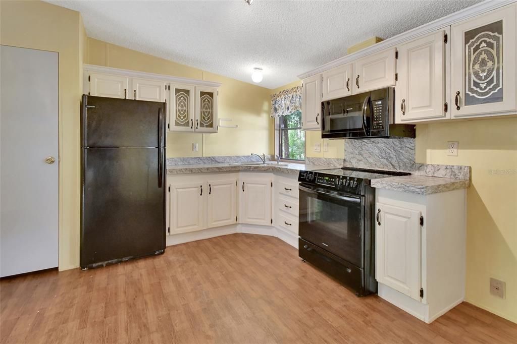 Interior, Kitchen, Wood Texture Flooring